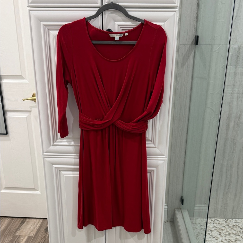 Boden Red Midi Dress